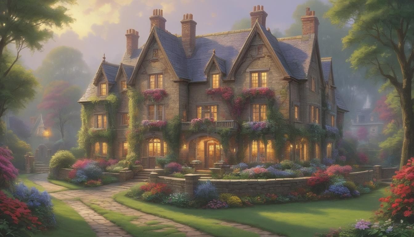 COTSWOLDBRICKSTONE《《 》》FAMILIYESTATEPERIODVICTORIAN17TH《《 AI