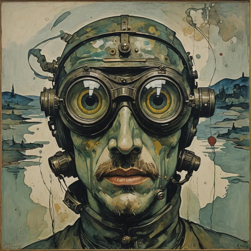 Who is as goggle-eyed as a vampire diver? 
Googly eyes by Andrei Rublev, Mark Rothko and Mikhail Vrubel ...  by @VM