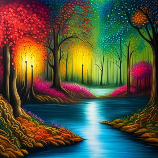 Whimsical Forest - AI Generated Artwork - NightCafe Creator