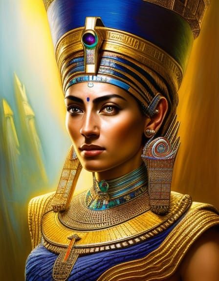 Queen Nefertiti - AI Generated Artwork - NightCafe Creator