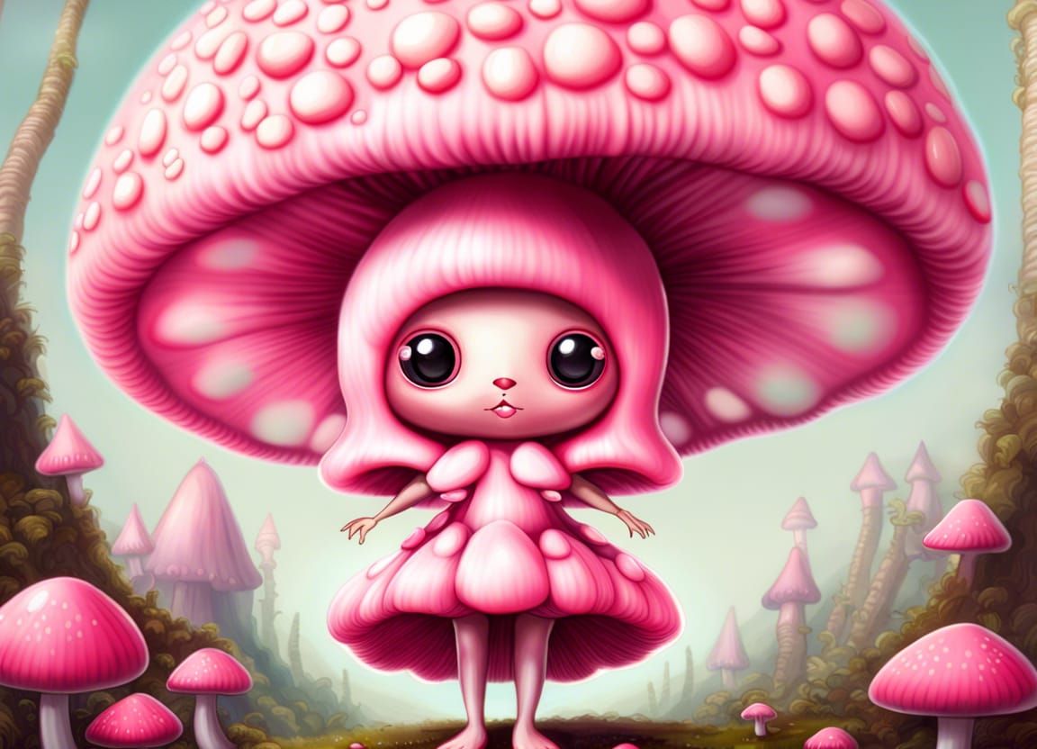 Pink shroom girl