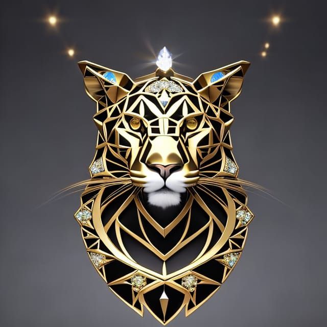 Diamond Studded Cougar  by @cacobot