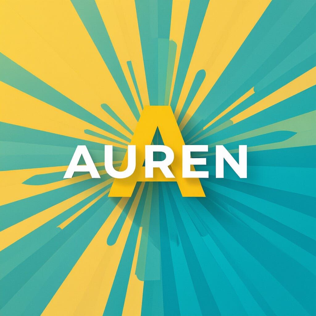 Based on the channel name [Auren] and the description above, create a highly detailed text to image prompt to design a YouTube channel logo....