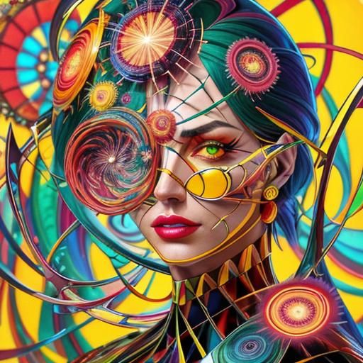 Surrealistic, Beautiful, Weird, Elegant, Eerie, Glamorous, Psychedelic, 8k, vibrant, realistic, hyperrealistic, photorealistic, cinematic,...