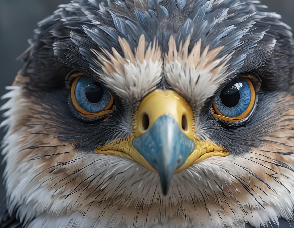 close-up photo of a peregrine falcon