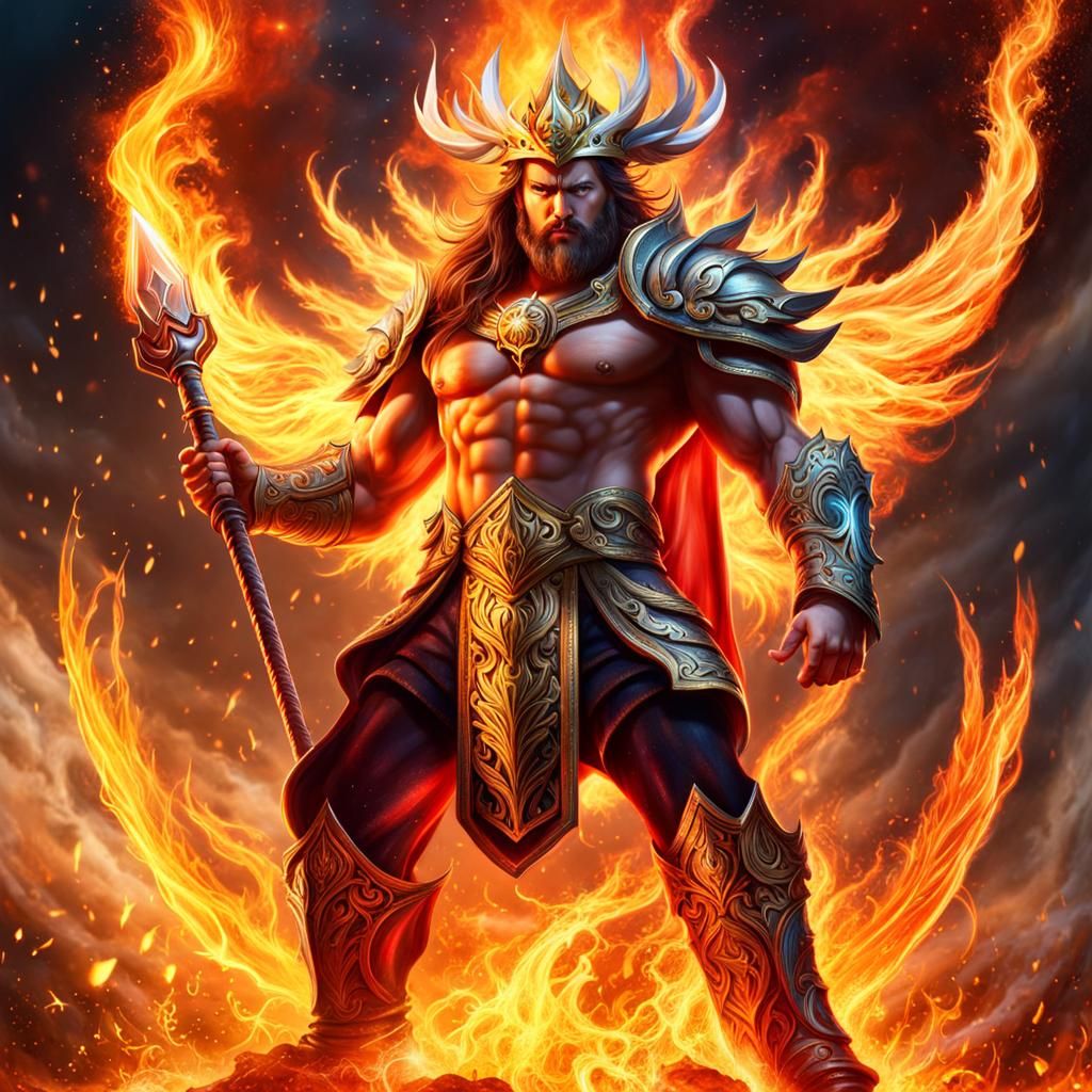 An ancient god of fire - AI Generated Artwork - NightCafe Creator