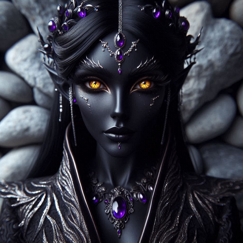Gold Eye Drow female