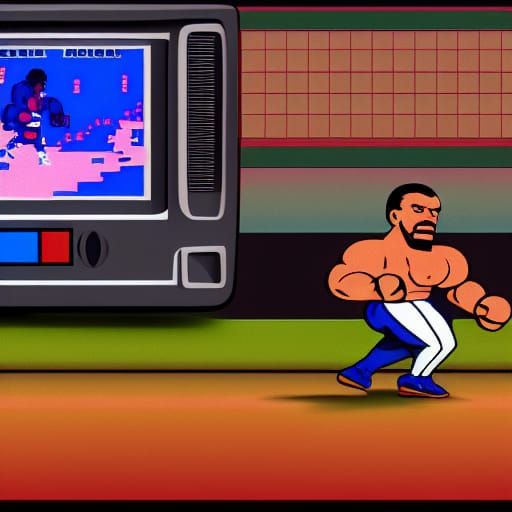 Mike Tysons Punch Out AI Generated Artwork NightCafe Creator