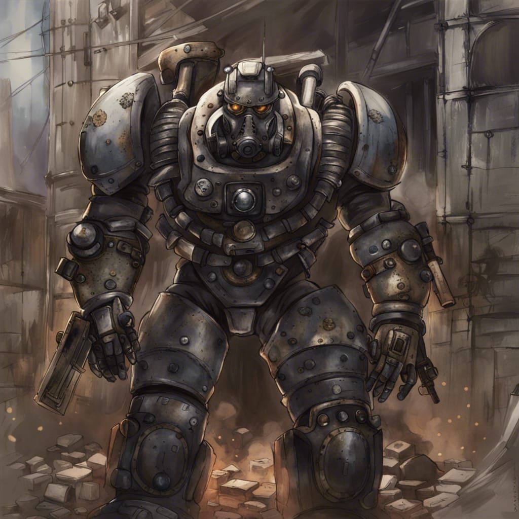 Animated Fallout Power Armor - AI Generated Artwork - NightCafe Creator