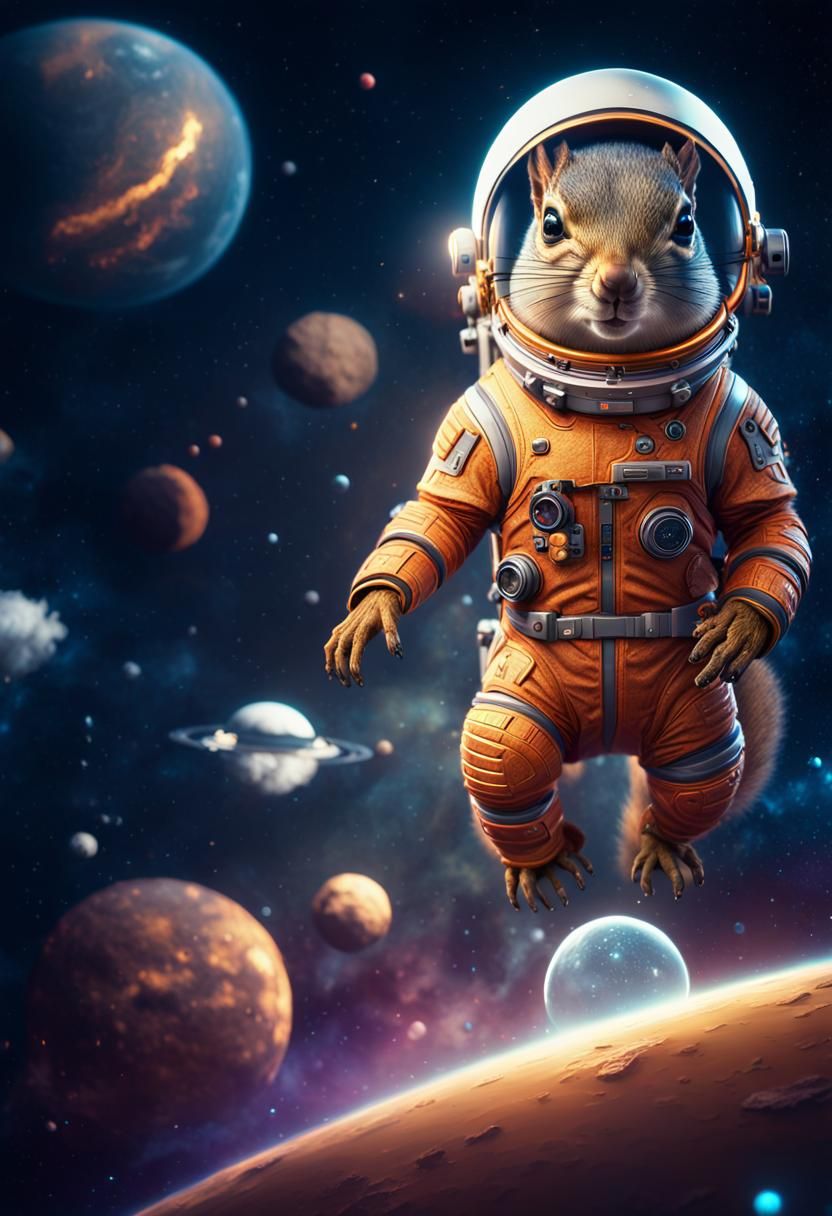 Space Squirrel - AI Generated Artwork - NightCafe Creator