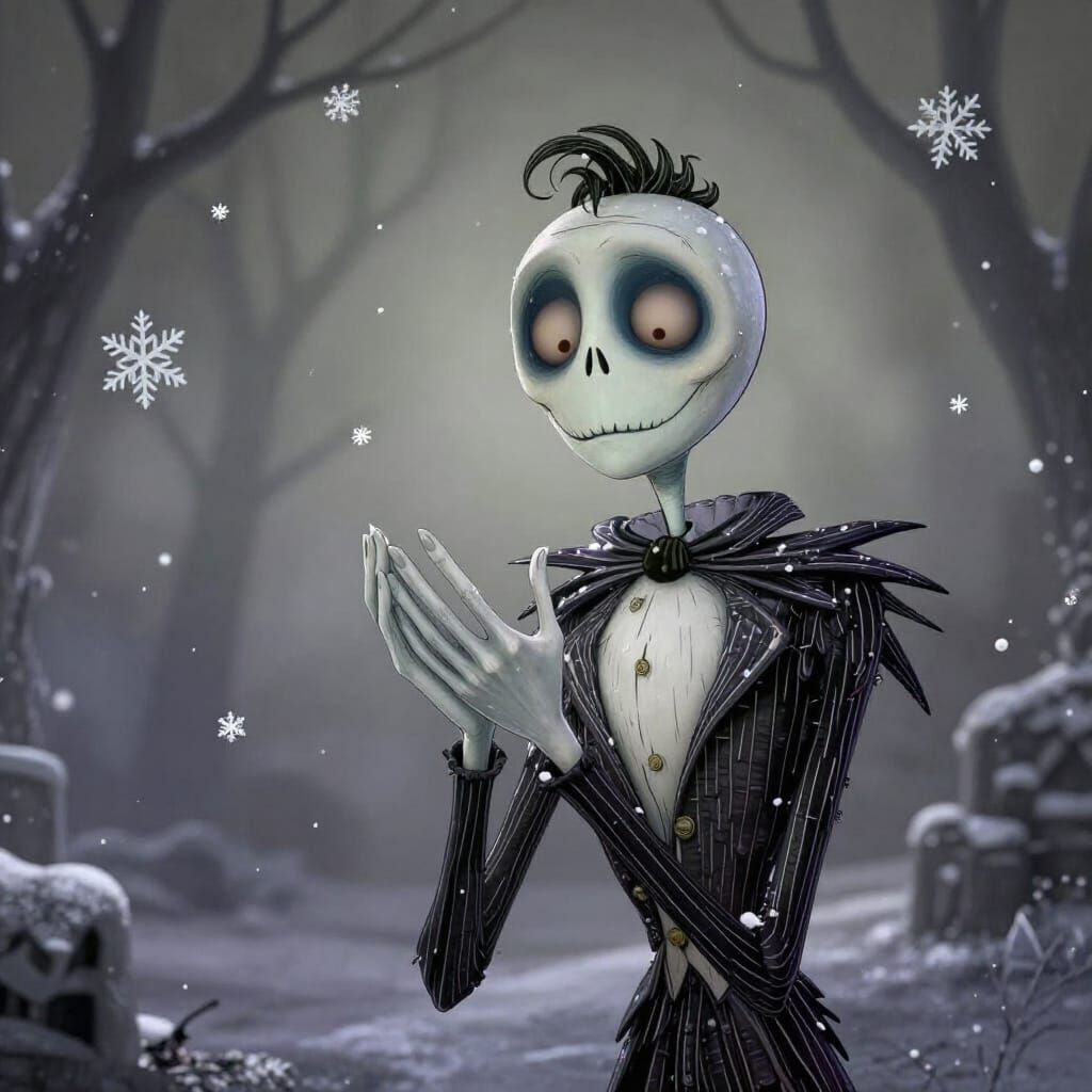 remercier, thankful, winter time, Tim Burton