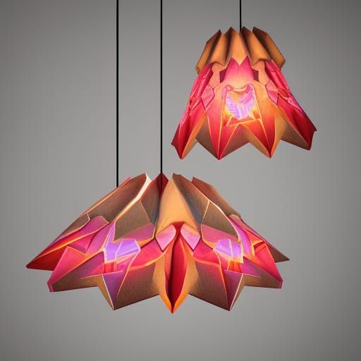 Origami lamp shades