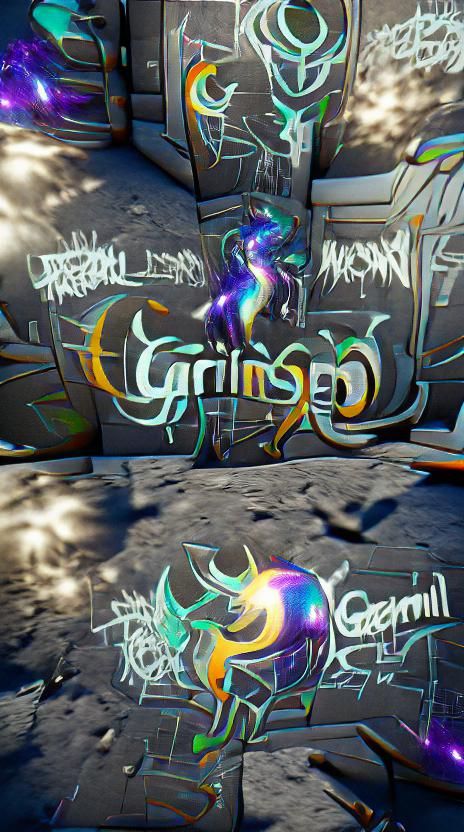 iridescent Gemini sun. holographic Capricorn moon. Graffiti ...