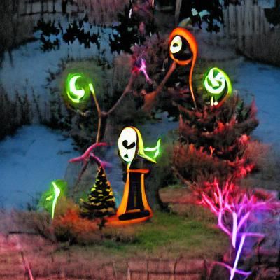 nightmare before christmas halloween trees in the garden glo...