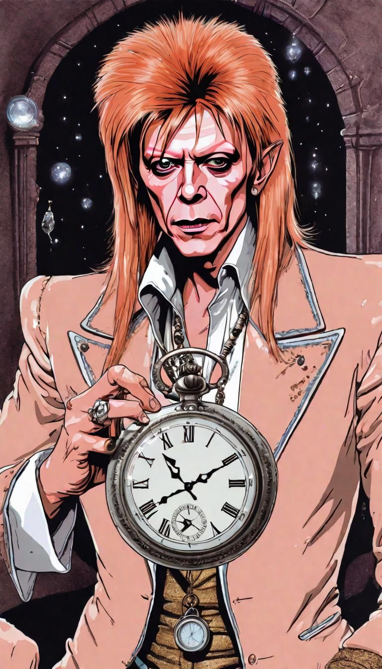 Jareth The  Goblin King as portrayed by David Bowie  looking...