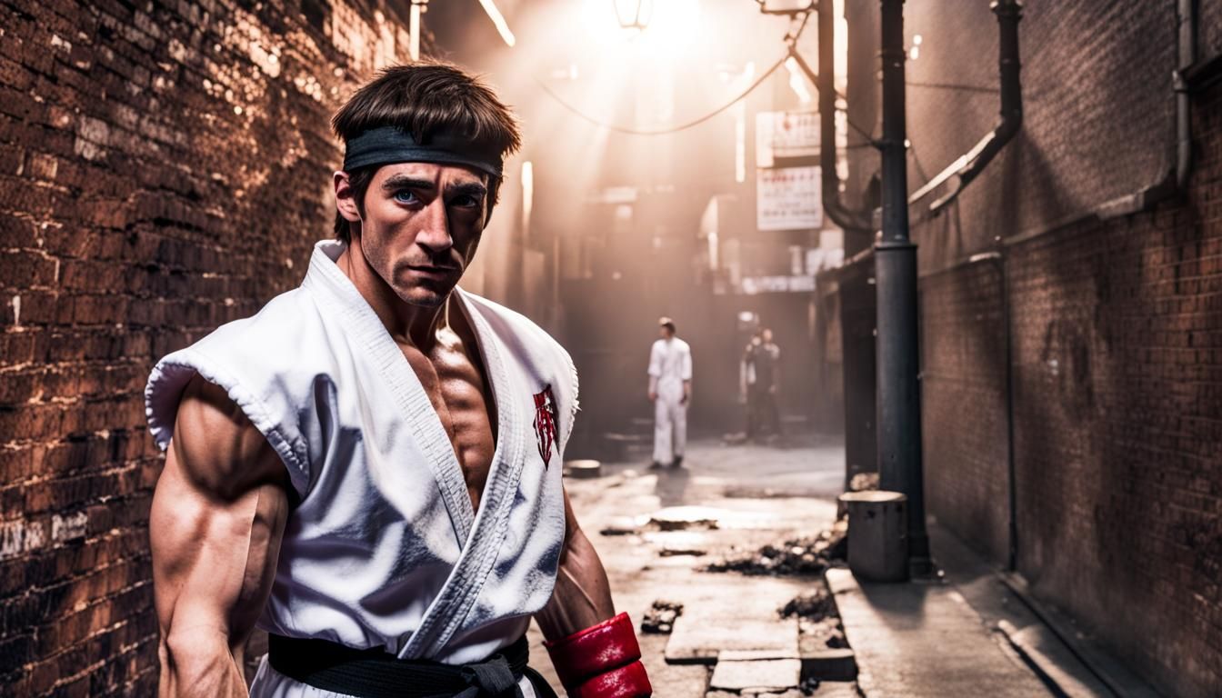 Jake Gyllenhaal as Ryu from the Street Fighter series