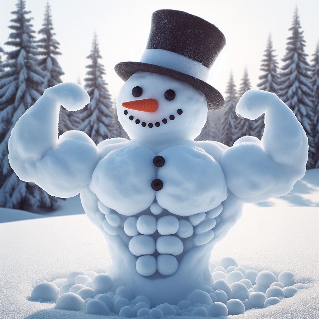 An abdominal snowman