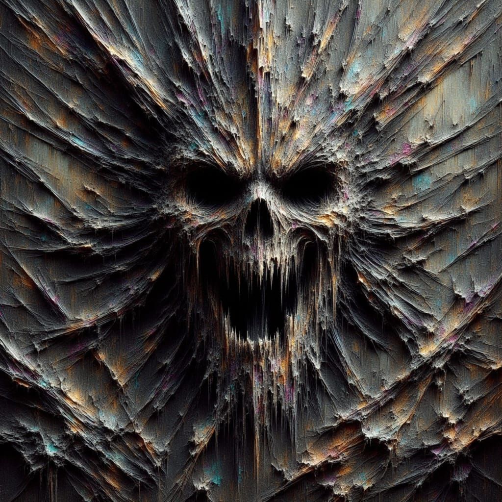 <lora:Corroded:1.0> a decrepit and corroded logo for the text, (Text: "Corroded") emerging from the nothingness.