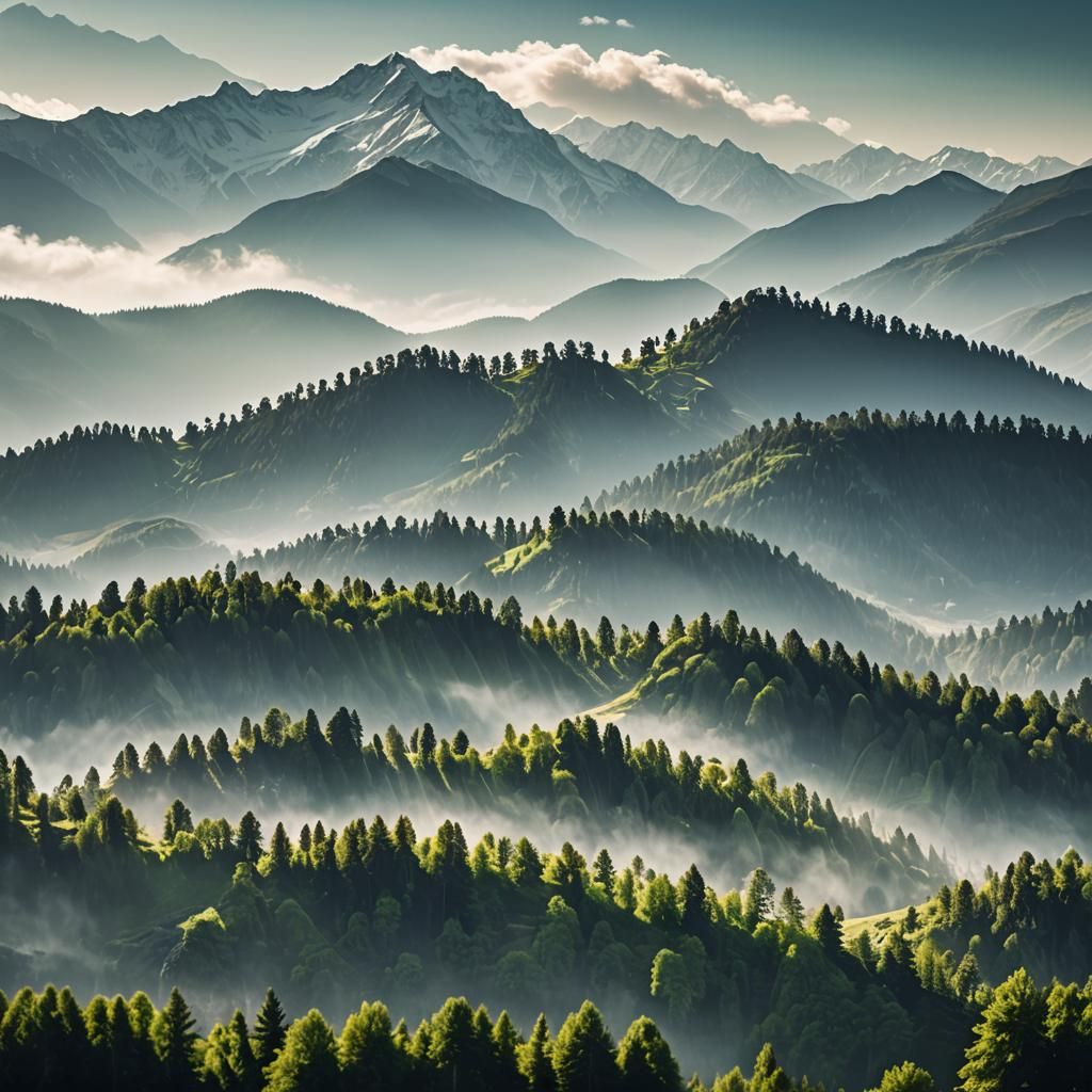 Breathtaking Misty Mountain Landscape Photography