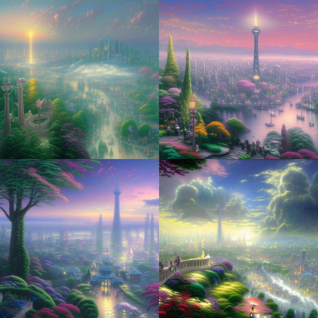 Fantastic forest city.