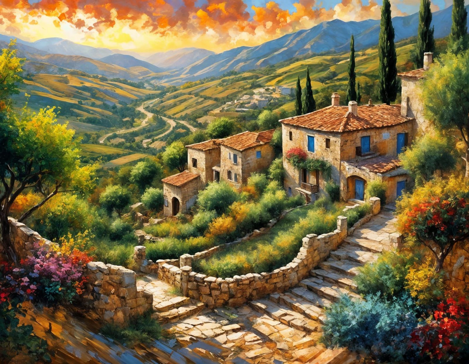 A promenade in the valley