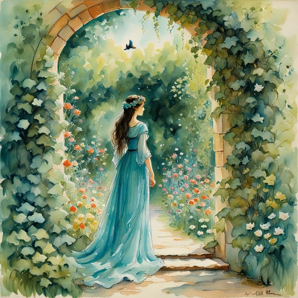 Secret garden. - AI Generated Artwork - NightCafe Creator