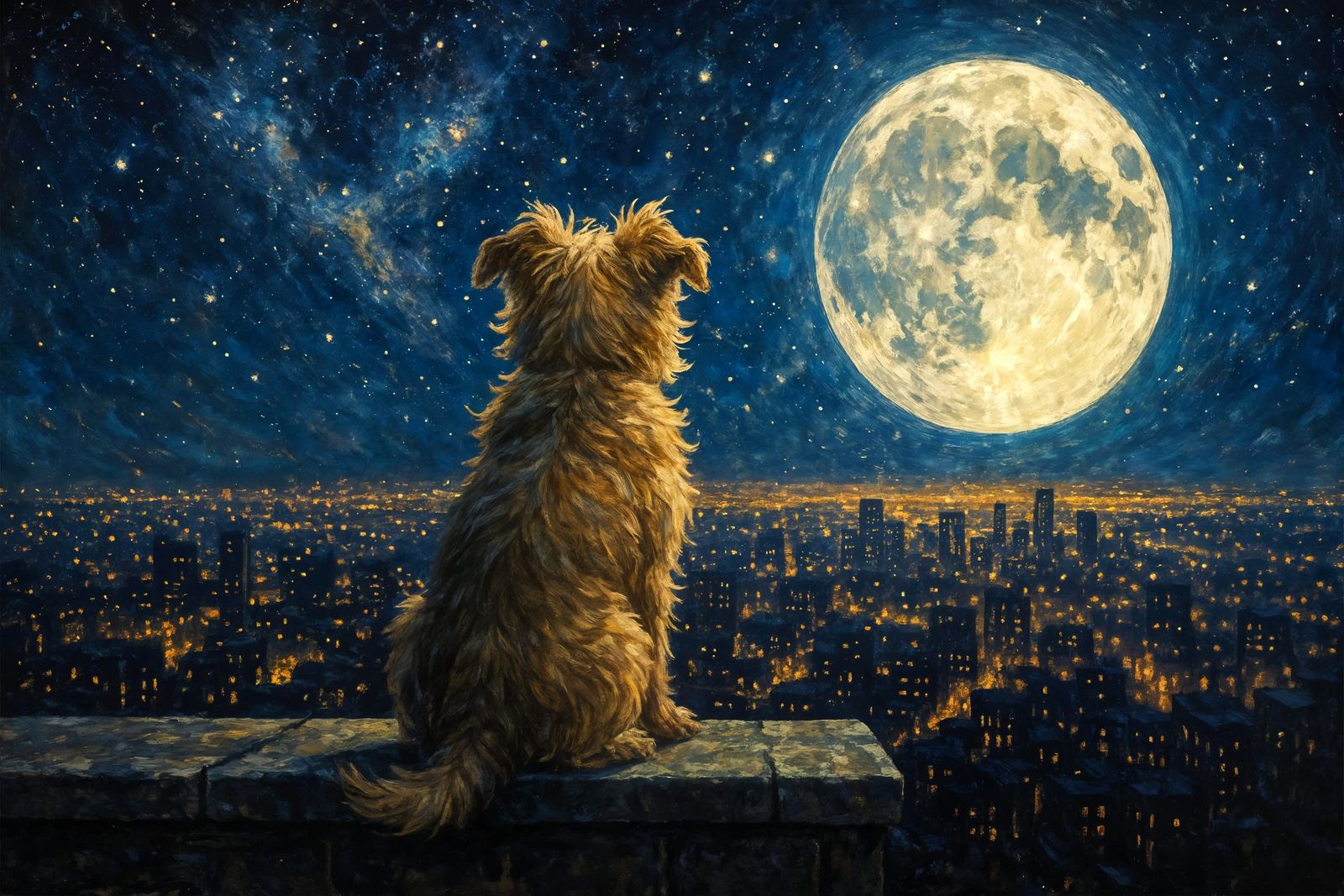 Celestial Rooftop Companion  by @Runarguten