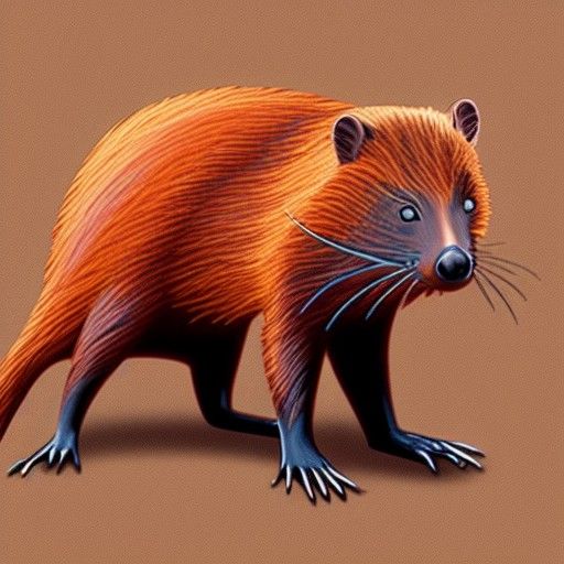 A Tasmanian Devil Made of copper AI Generated Artwork NightCafe Creator