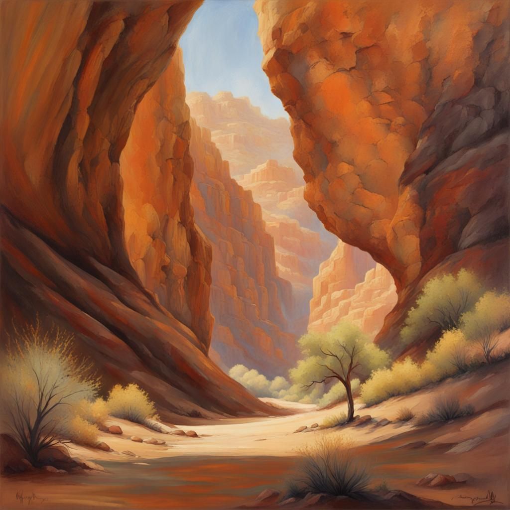 nfuse the painting with the awe-inspiring grandeur and rugge...