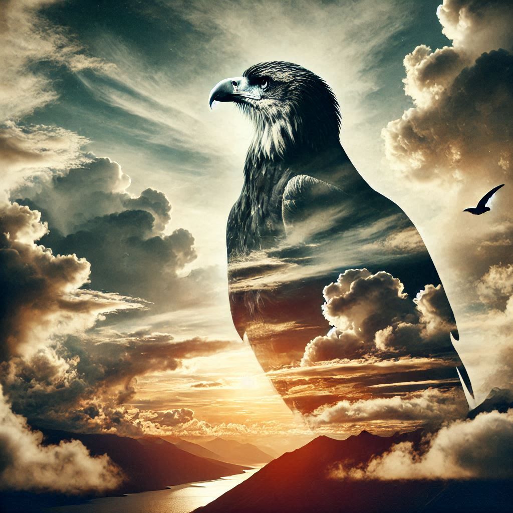 double exposure beautiful fantasy DALL-E 3 portrait landscap...