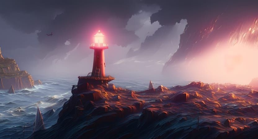 Lighthouse on the rocks