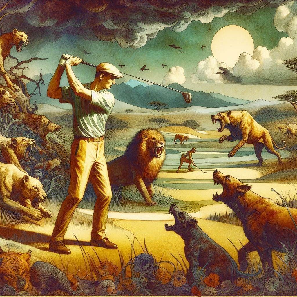 Teeing Off Ay The Safari Golf Club