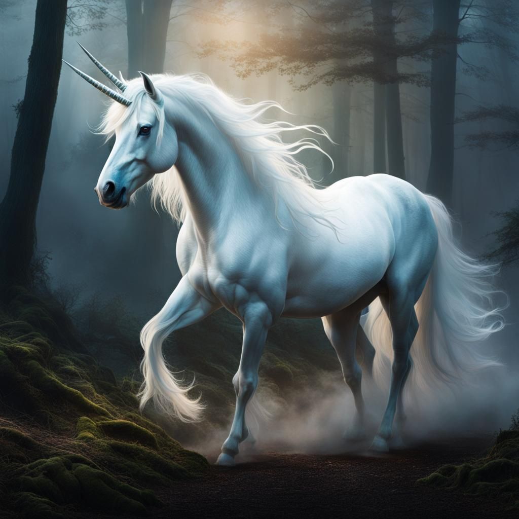 Create an image of an elusive, ethereal creature that appear...