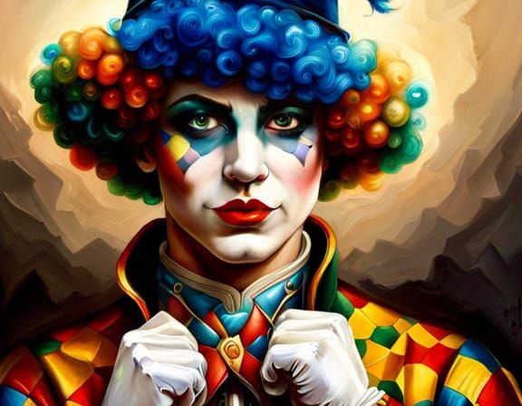 Harlequin Clown.  by @Gnosis8887