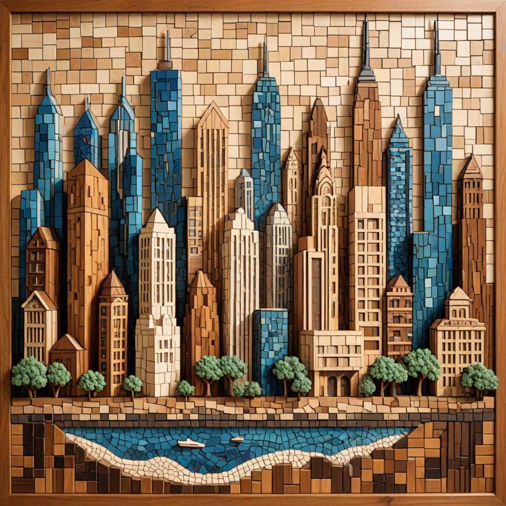 City skyline mosaic  by @DM CDT