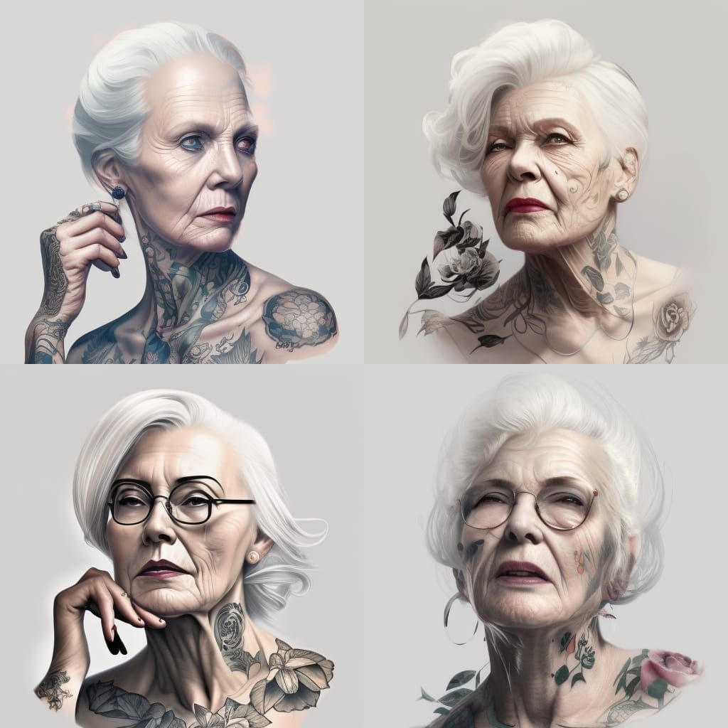 Older Women Rock ! - AI Generated Artwork - NightCafe Creator