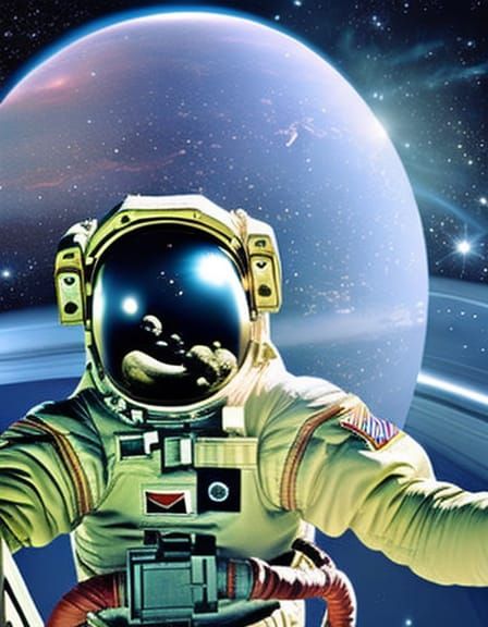 Astronaut Selfie - AI Generated Artwork - NightCafe Creator