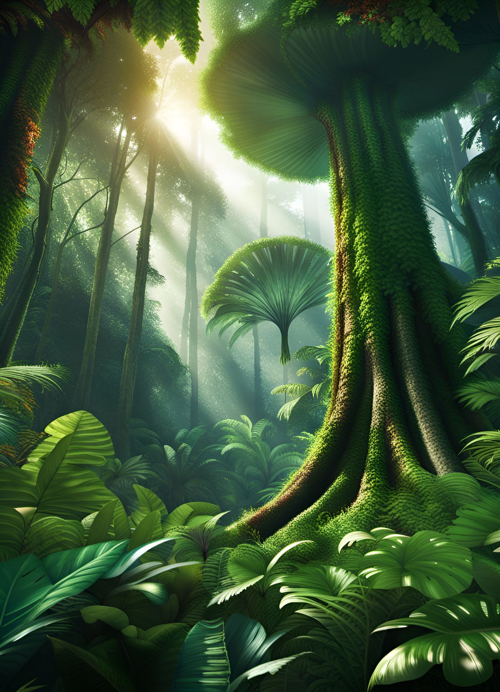 lush and Mystical Rainforest - AI Generated Artwork - NightCafe Creator