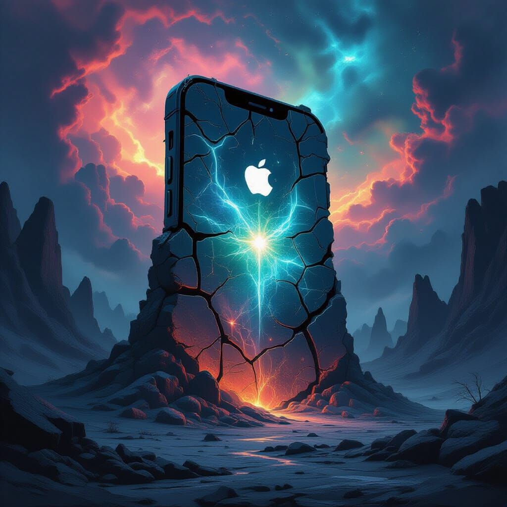 Enchanted iPhone Cliff in Mystical Landscape