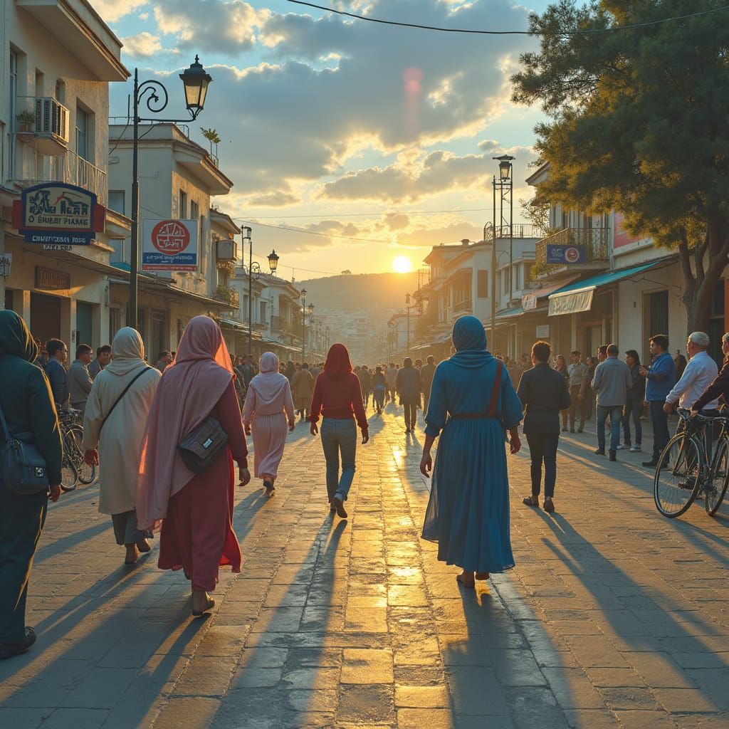 Hyperrealistic Sukkah Oil Painting with Flames