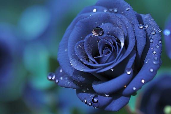 Beautiful blue water rose