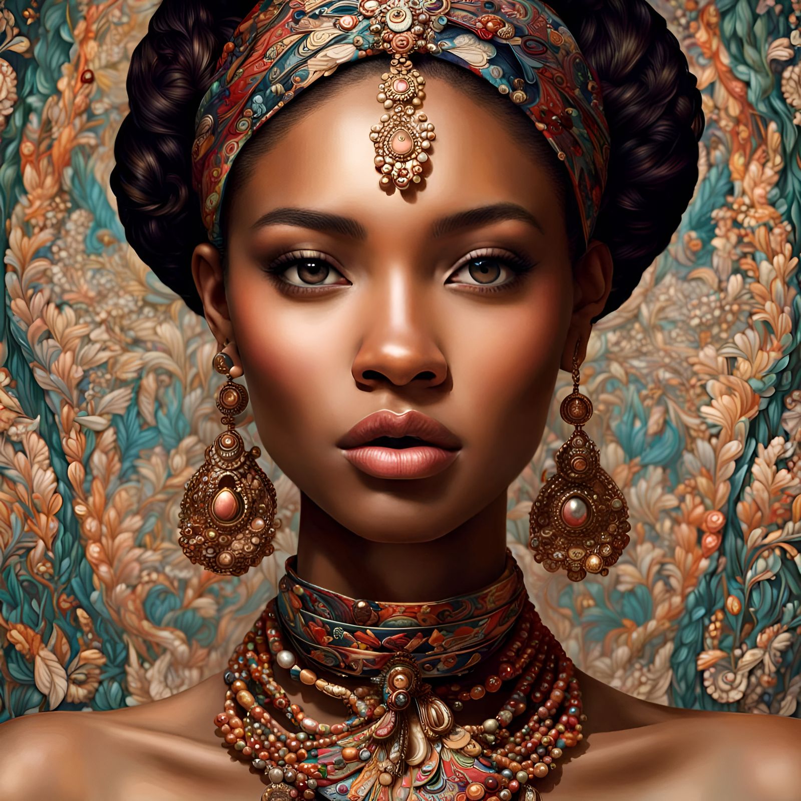 Imagine a harmonious fusion of beauty found in every race. C...