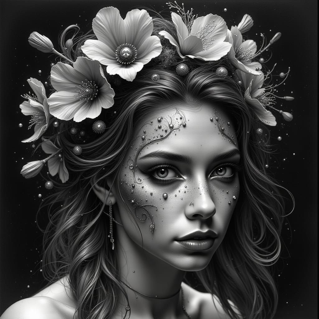 Black and White <lora:FanTastical Fae:1.0> <lora:PR AlcoholWCGlass:1.0> <lora:Fairy Punk:1.0> <lora:Dark Glitch:1.0>