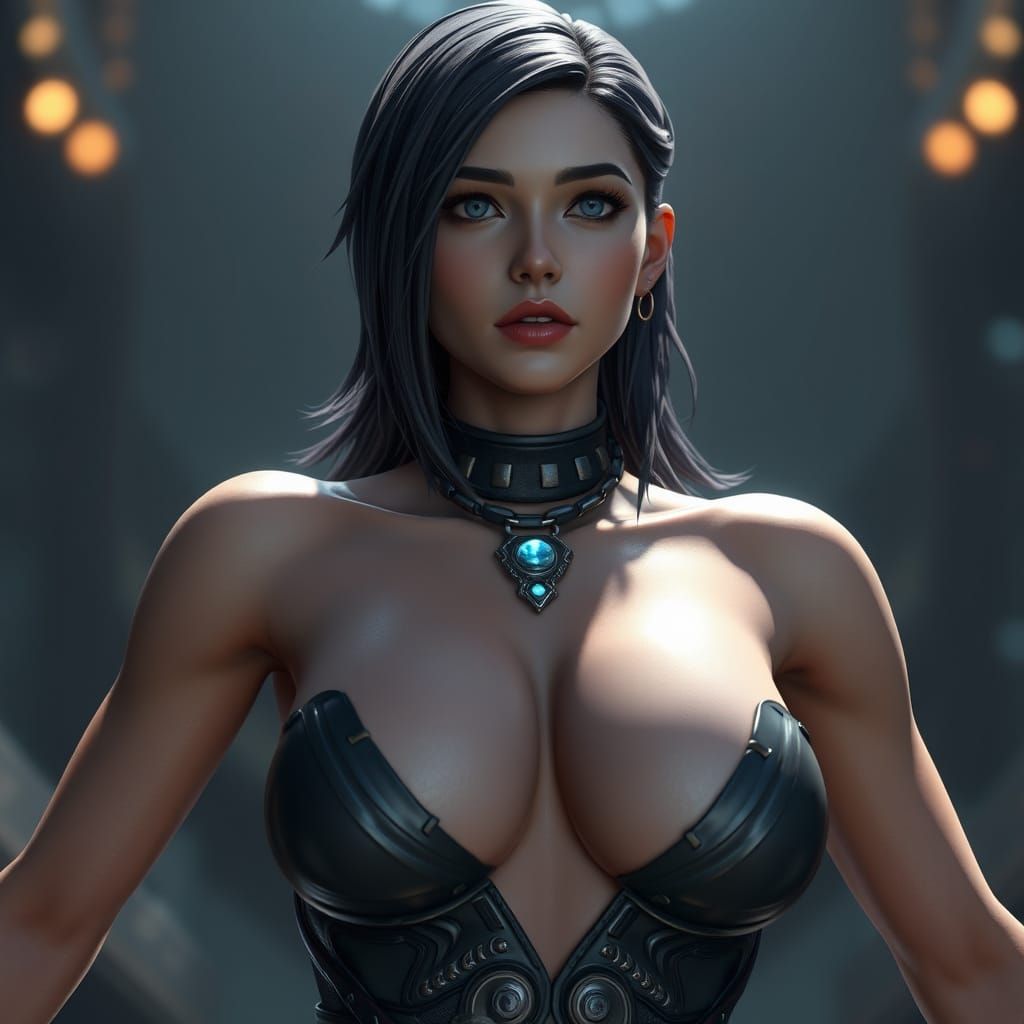 Cyberpunk Goddess with Exquisite Anatomy