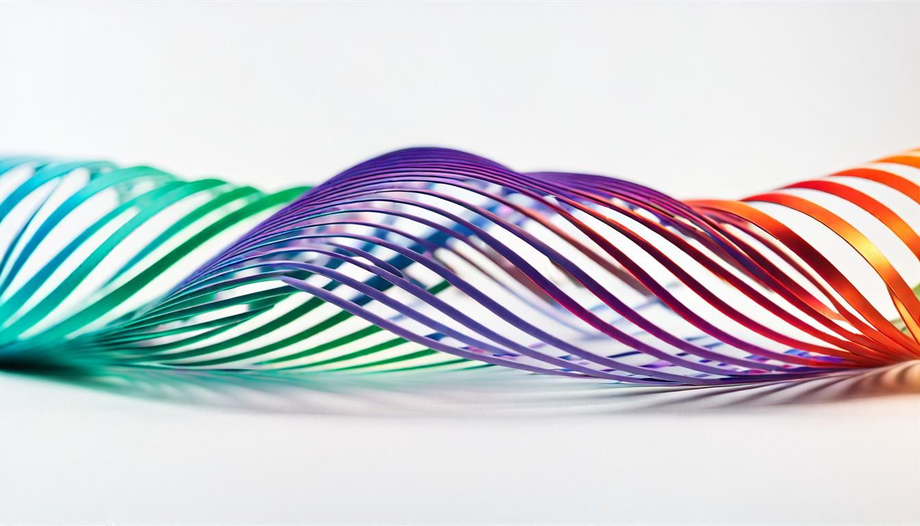 Plot the Sideview of One Slinky, stretching left-to-right ac...