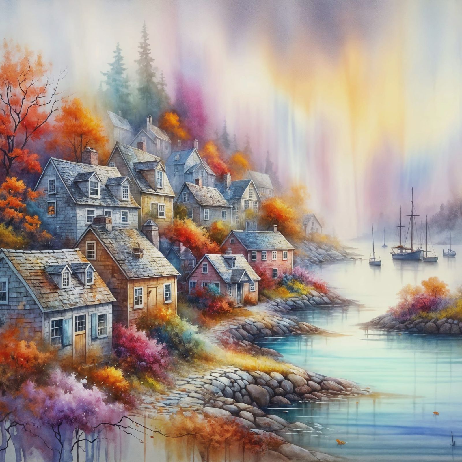 Autumn Homes  by @Oblique Lens