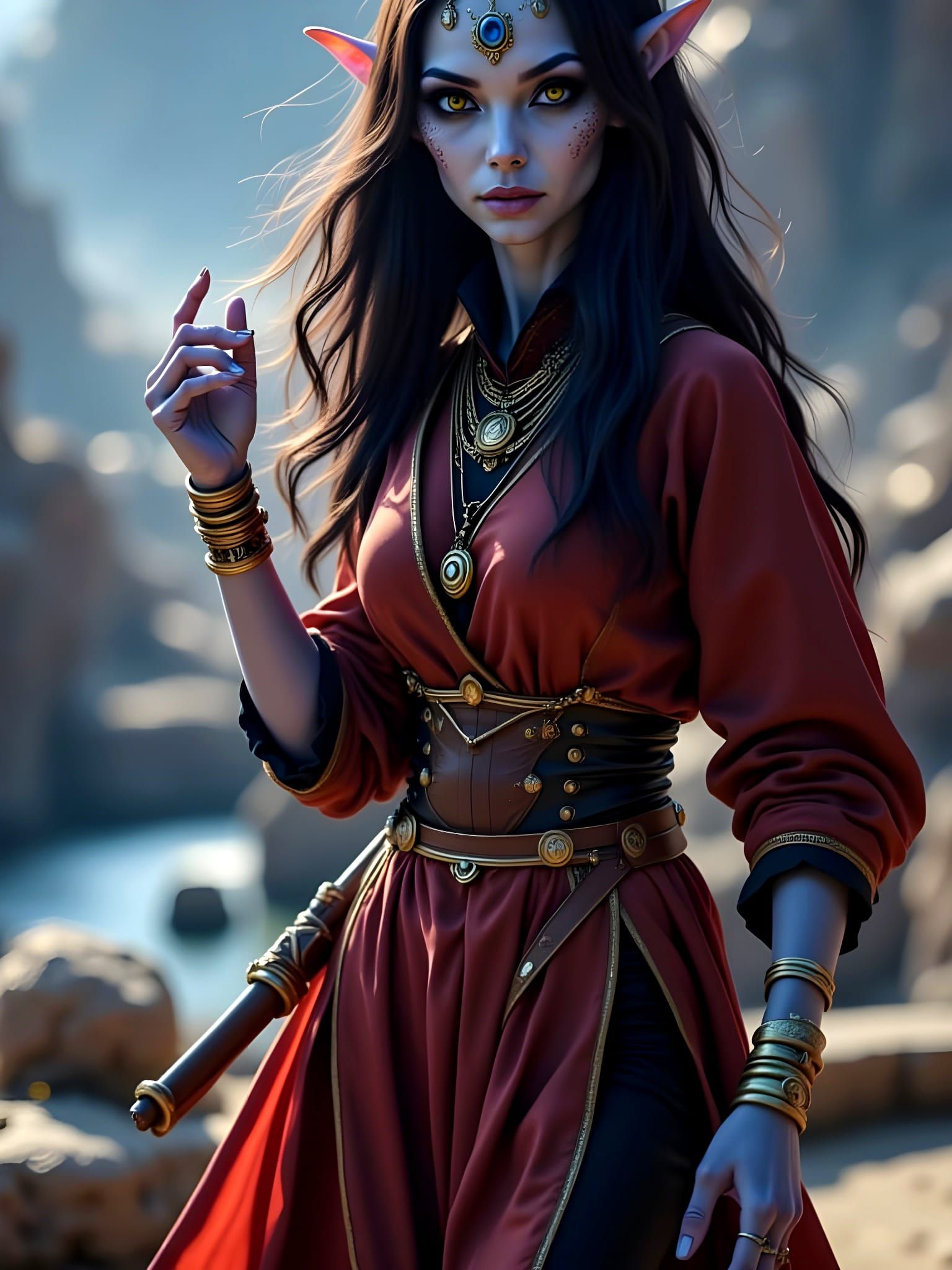 Alien Portrait <lora:Regal Alien Woman:1.0>