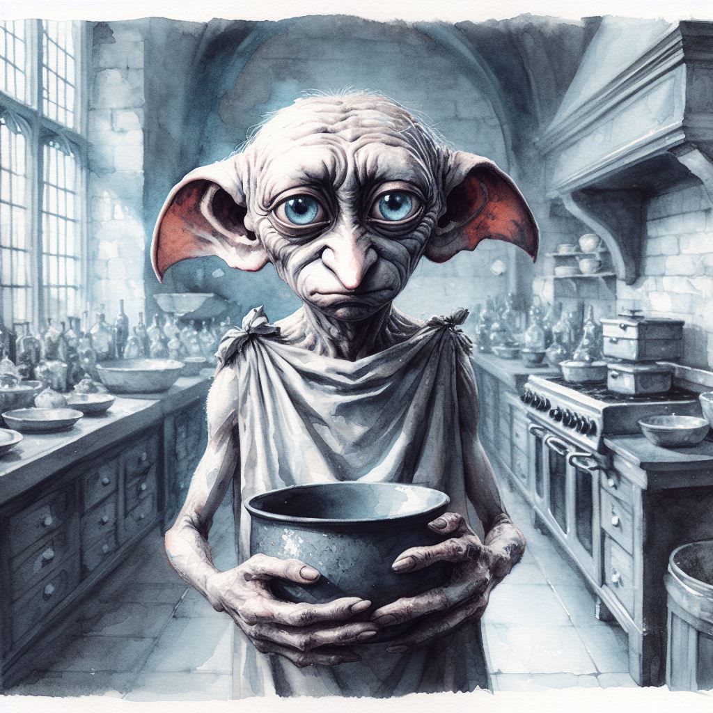 Dobby works in the Kitchen Sir