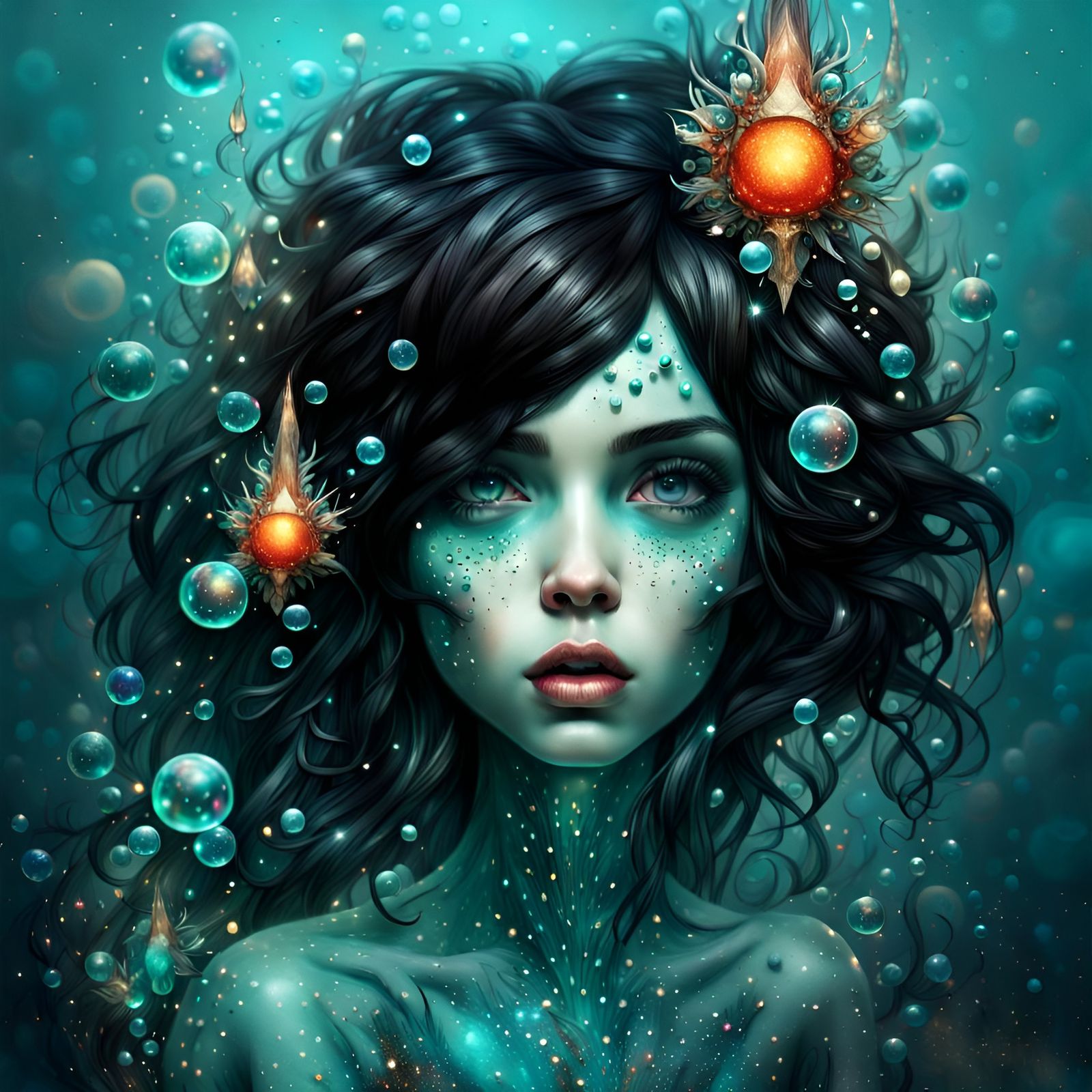 Underwater Girl - Ai Generated Artwork - Nightcafe Creator