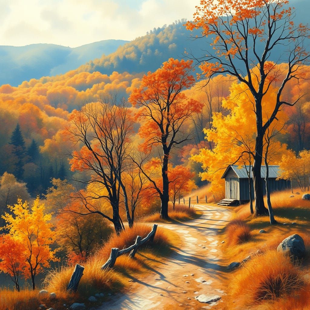 Golden trees  by @Fuchsia23